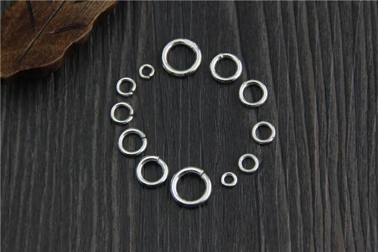 5pcs/lot 100% 925 Sterling Silver Round Jump Rings 4mm 5mm 6mm 7mm 8mm Split&Close Ring Connectors DIY Jewelry Making Findings