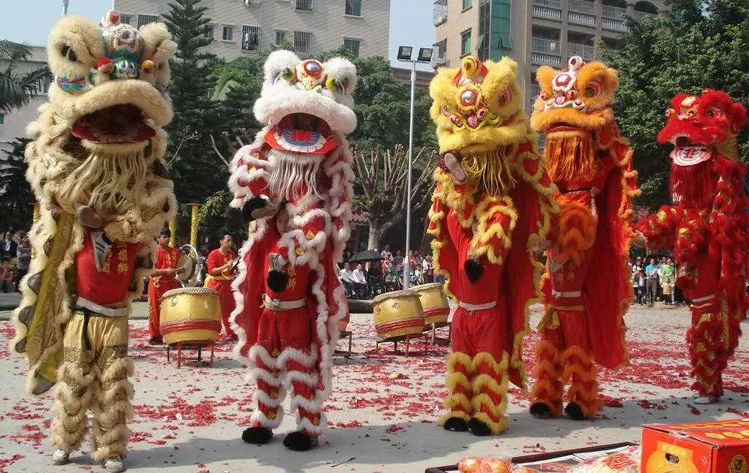 Sư Tử Hống Trang Phục Hongkong Ma Cao Bang Lễ Kỷ Niệm Lễ Khai Mạc Tay Sân Khấu Múa Sư Tử Phụ Kiện Cho Hải Ngoại Trung Quốc