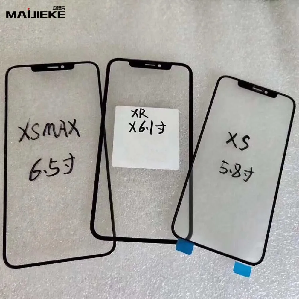 

2PCS MAIJIEKE Screen Front Outer Glass Lens with OCA for iphone XS Max XR X Digitizer Touch Panel Cover Glass Replacement