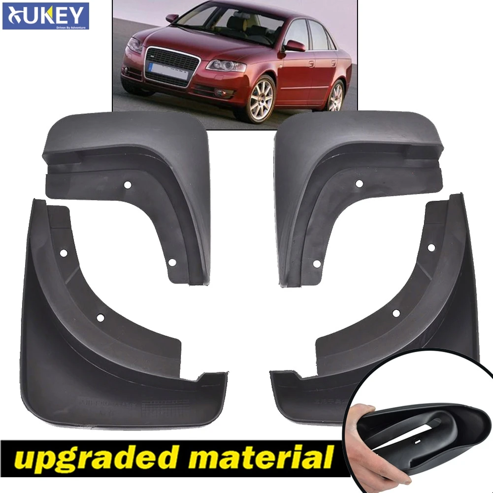 Front&Rear Mudflaps Mud Flap Fit For Audi A4 B7 2005 2006 2007 2008 Mud Flaps Splash Guards Mudguards Fender Accessories