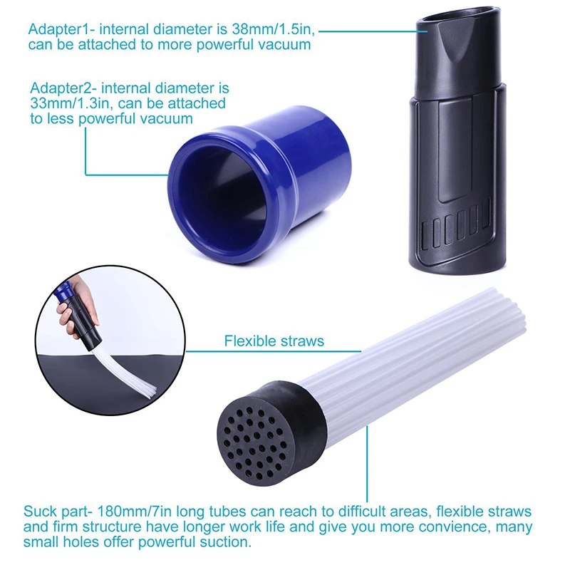 Universal Vacuum Dust Cleaner Brush Suction Tubes Dirt Remover Car Keyboard Drawer Sofa Bed Crevice Tool Vacuum Parts Attachment image 3