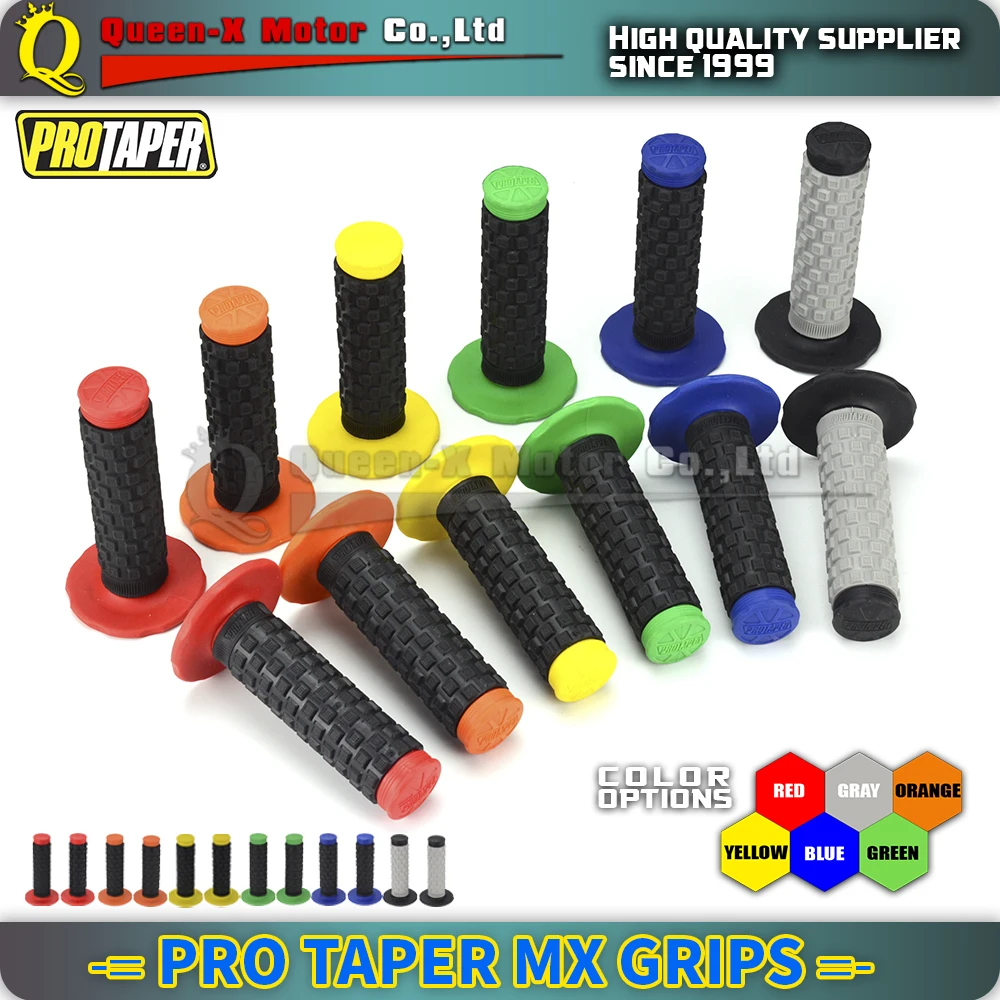 BLACK GRAY Pro Taper Grips Dirt Bike Gel Handle Bar Motorcycle 7/8\