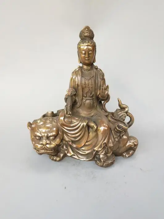 

Chinese archaize brass Samantabhadra bodhisattva Buddha statue