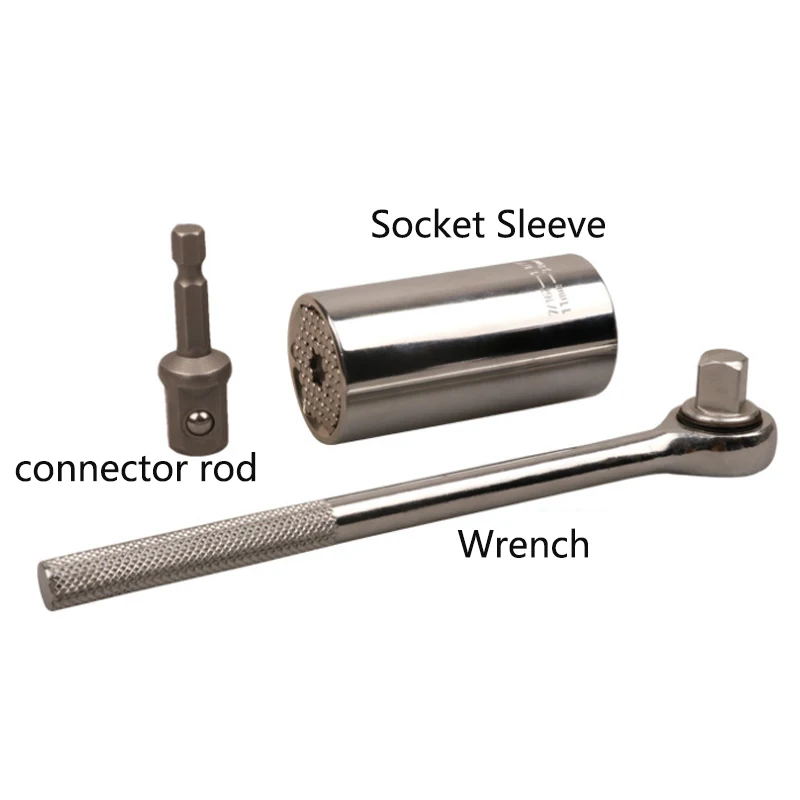 Universal ประแจแรงบิดหัวชุดซ็อกเก็ต 7-19 มม.9-27 มม.เจาะ Ratchet Bushing Spanner Key magic multi เครื่องมือ