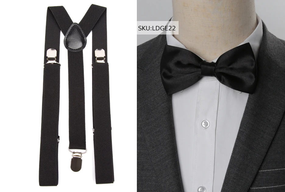 Hosenträger Fliege Set Männer Mode Suspensorio für Mann Junge Frauen Bowtie Hosenträger Hosen Tirantes Hochzeit Freizeit Hemd Bleibt – Detail 20