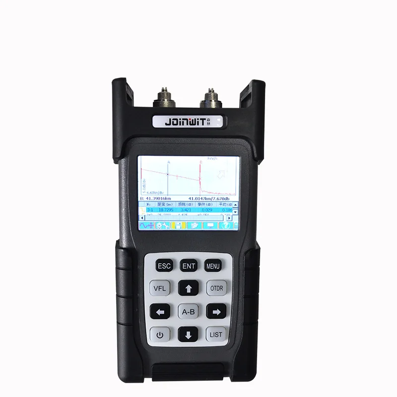 

Handheld JW3302B OTDR 1310/1550nm Optical Time Domain Reflectometer Integrated VFL 5mW 30/28dB ,FC/SC/ST Connector English menu