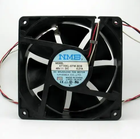 

NMB 12 cm 48V 0.21A 4715KL-07W-B39 120*120*38 three wire inverter fan