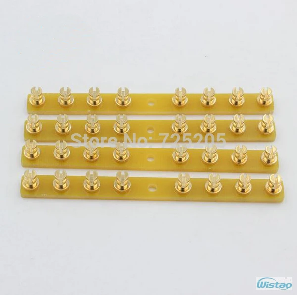 Kolom perancah 8 perunggu fosfor berlapis emas untuk Sirkuit Amplifier Tabung HIFI DIY
