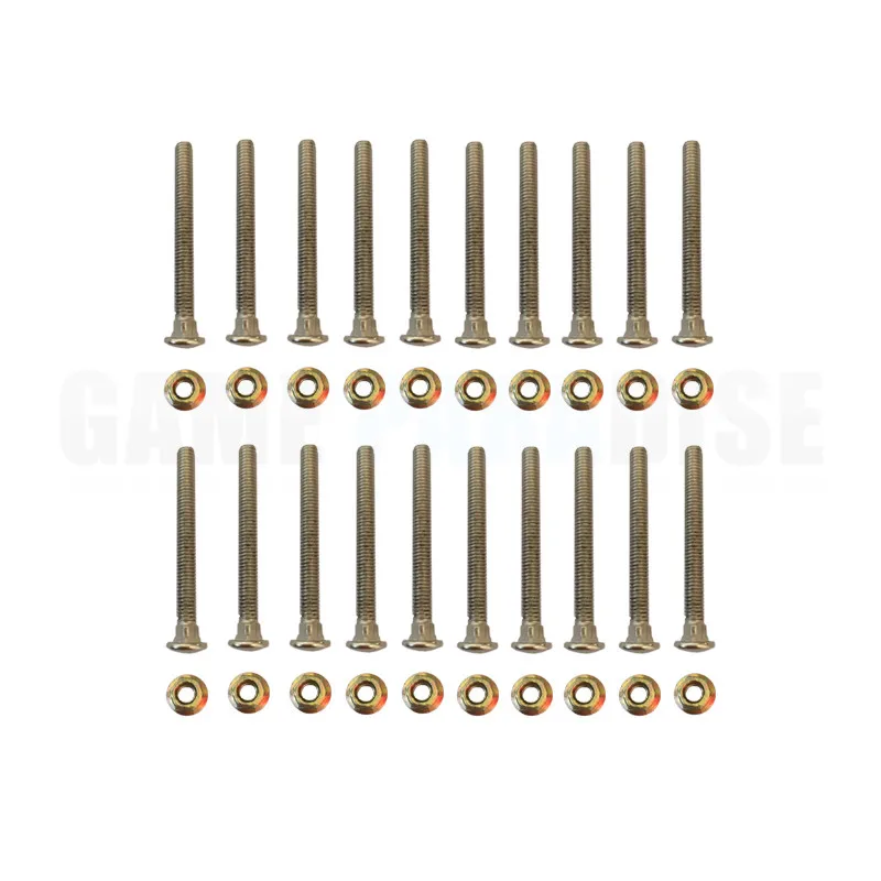 

30 Pcs/Lot Chrome Bolts With Nuts For Arcade Machine Mounting Bill Acceptor Coin Selector