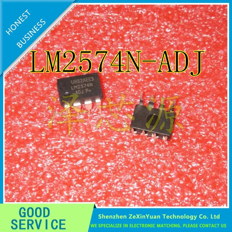 10PCS/LOT LM2574N-ADJ LM2574N LM2574 IC REG BUCK ADJ 0.5A  DIP-8