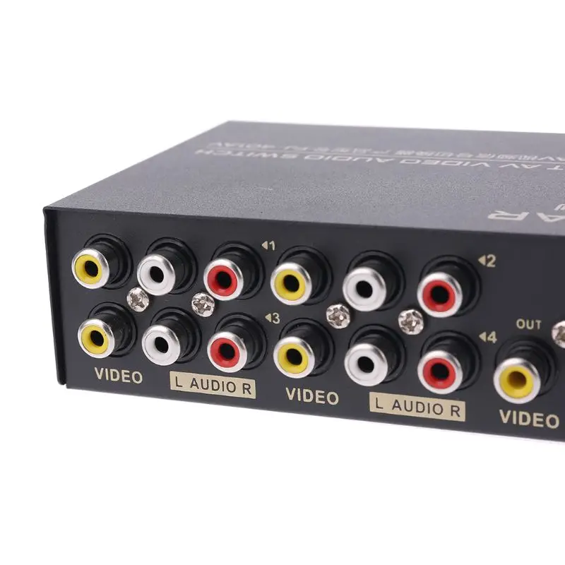4 Poort Ingang 1 Uitgang Audio Video Av Rca Switch Switcher Selector Box Nieuwe 2019 Nieuwe