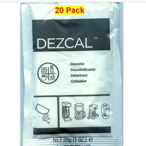 URNEX DEZCAL COFFEE MAKER & ESPRESSO DESCALER 20 PACK