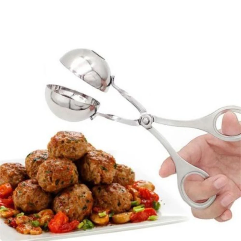 Convenient  Meatball Maker Stainless Steel Stuffed DIY Fish Meat Clip Rice Ball