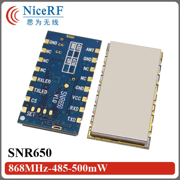 

2pcs/pack 500mW 868MHz RS485 Interface Embedded Network Node Module SNR650 With Spring Antenna