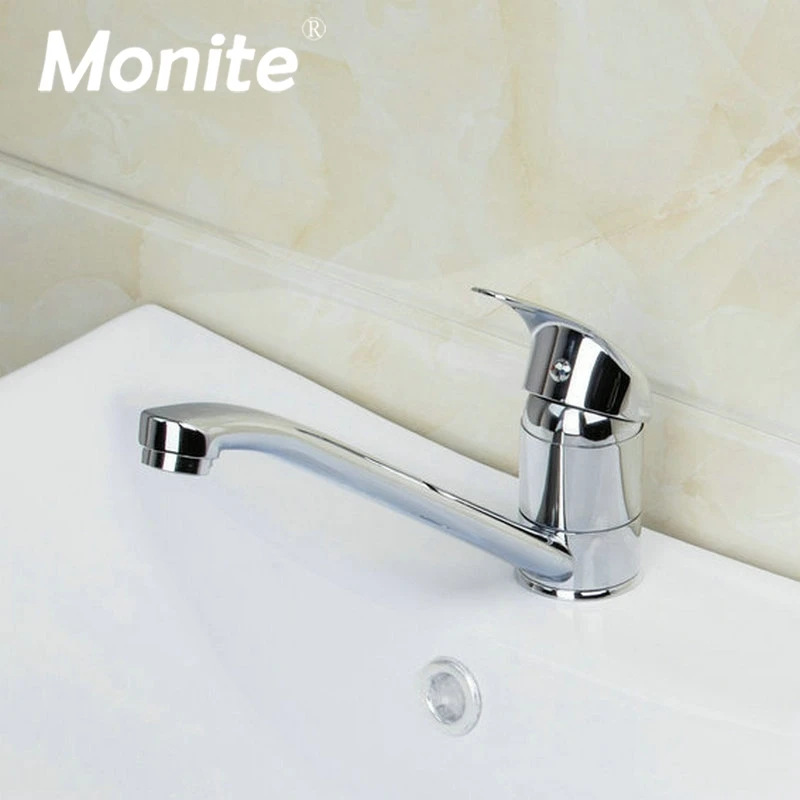 Đánh bóng Chrome Brass Bếp Vòi Xoay Bar Tàu Chìm Mixer Tap Sàn Mounted Xoay 360 Chrome Bếp Vòi