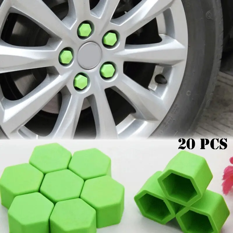 20pcs Silica Gel green Wheel Nuts Covers Protective Bolt Caps For Honda ODYSSEY FIT CROSSTOUR CITY CRIDER ACCORD