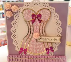 KSCRAFT di Grandi Dimensioni Carino Corsetto di Metallo Fustelle Stencil per il FAI DA TE Scrapbooking/album di foto Decorative Goffratura di Carta FAI DA TE Carte