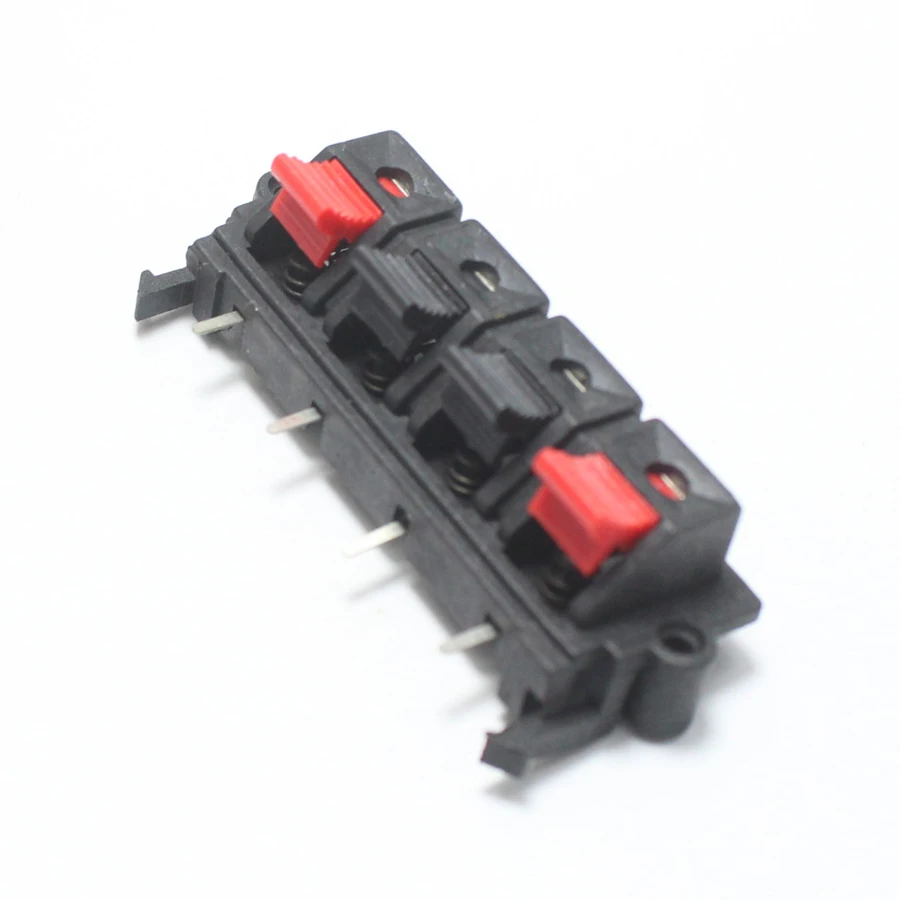 2pcs WP External Banana jack 4Pin Speaker Amplifier Wire Clip Audio Socket WP4-19 4 Pole LED Spring Terminal Switch