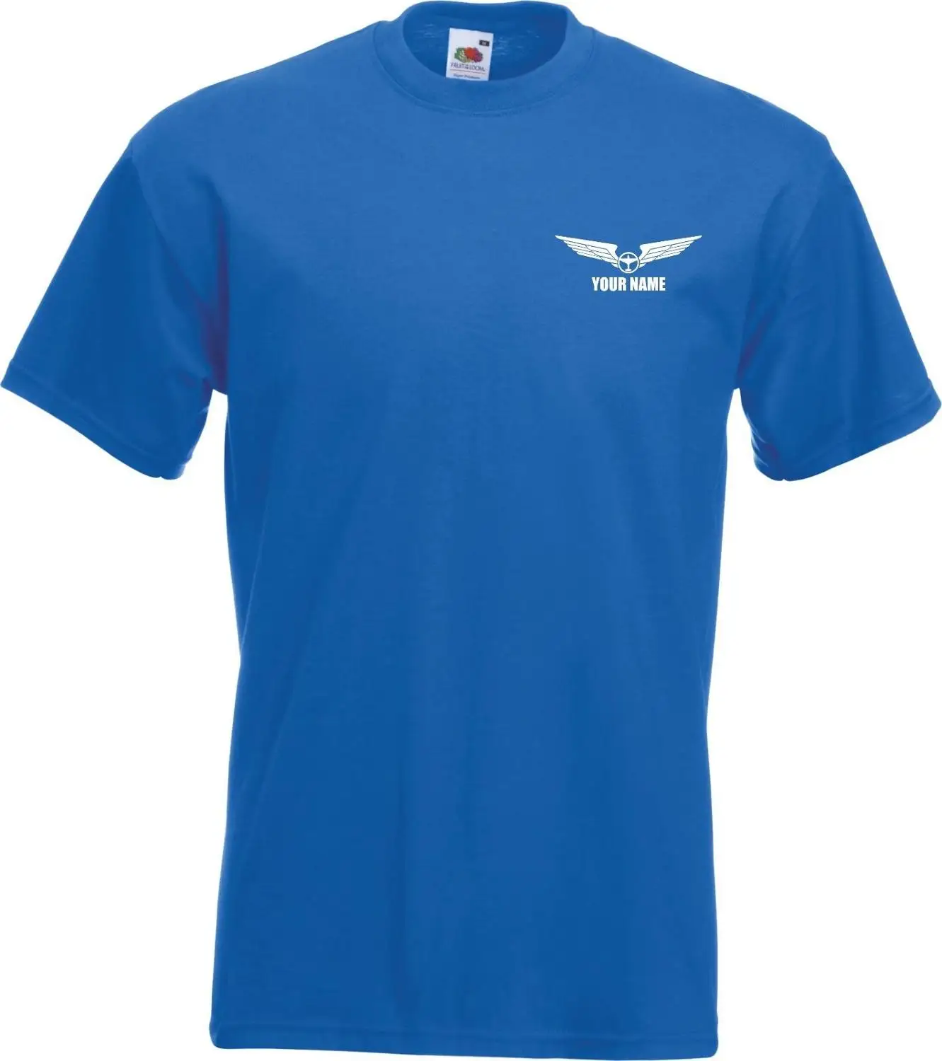 Aeroplane Pilot Personalised Wings Flight Custom Your Name T-Shirt 2019 Man\'S O-Neck Design Adults Casual Fitted T Shirts