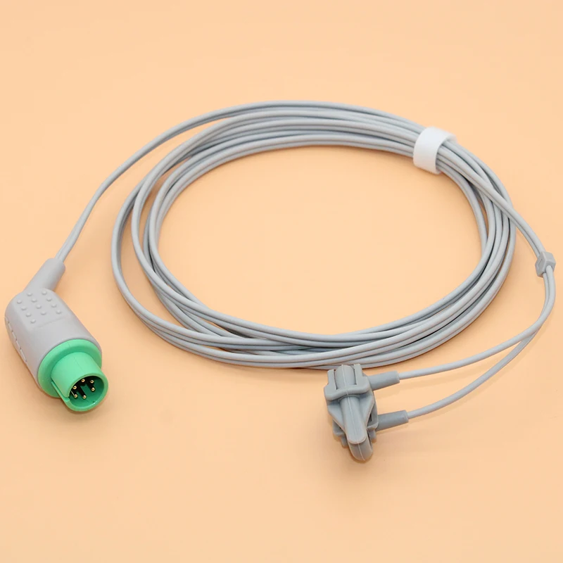 Compatible 6pin Bionets BM3 BM5 Spo2 sensor cable for adult/pediatric/child/Neonate/veterinary,Finger/Ear/Foot/Forehead Probe.