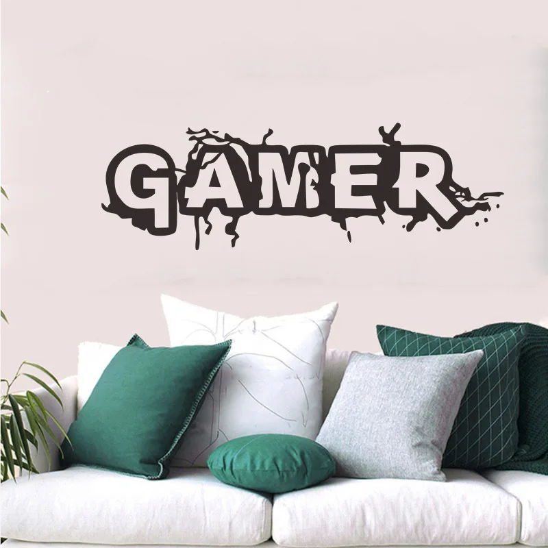 

Gamer Crack Pattern Wall Sticker Living Room For Kids Rooms Bedroom Background Home Decoration Stickers Mural Decals Wallpaper