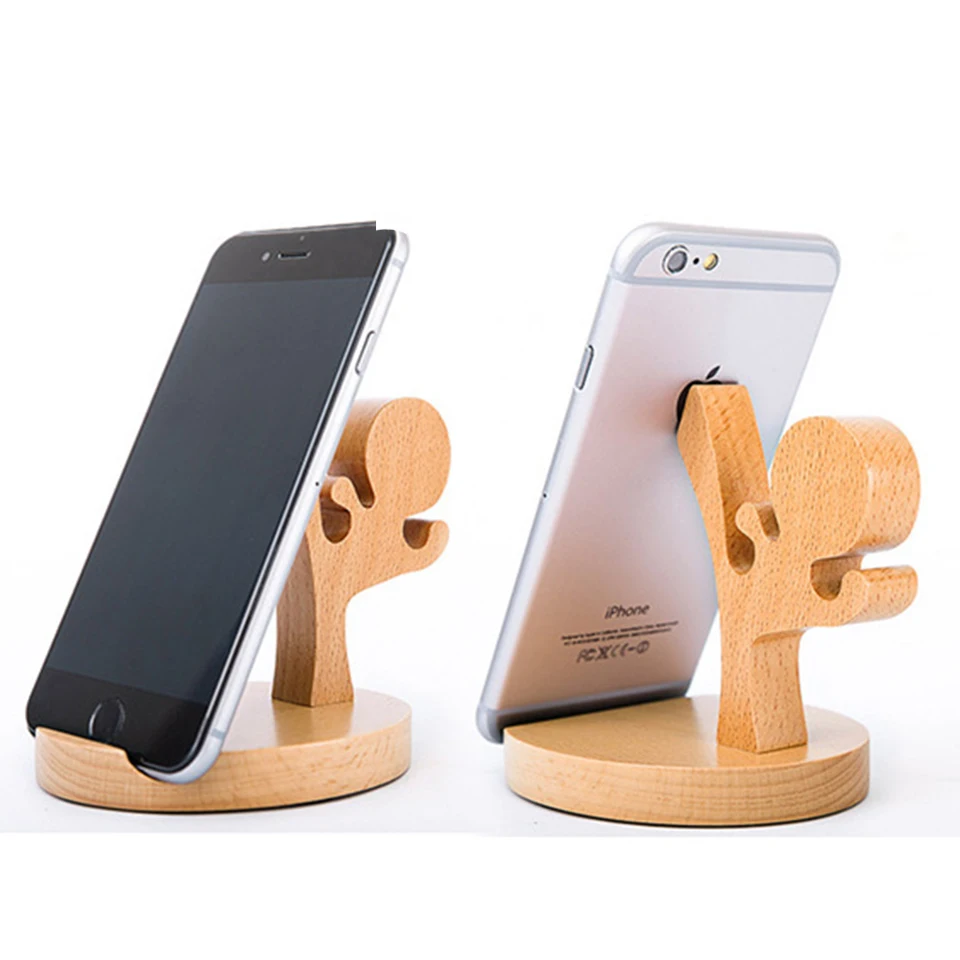 Acoki Universal Portable Wooden Style Cellphone Holder Stand Bracket For iPhone For Samsung For XiaoMi For Huawei Gift Durable