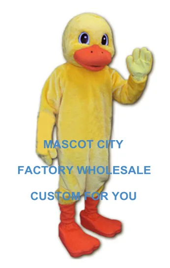 

Little Yellow Duck Mascot Costume Adult Size Cartoon Character Mascotte Mascota Outfit Suit Fancy Dress Carnival Cosply SW1152