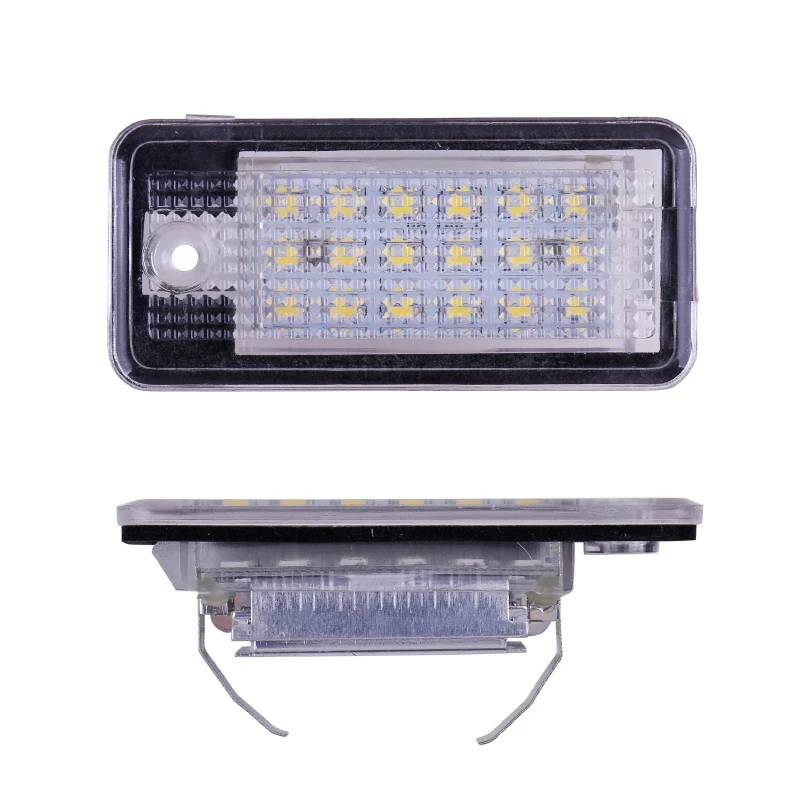 2PCS 12V License Plate Light For Audi A3 S3 A4 S4 B6 B7 A6 C6 S6 A8 S8 RS4 RS6 Q7 CANBUS Beetle Xenon Led Number License Light