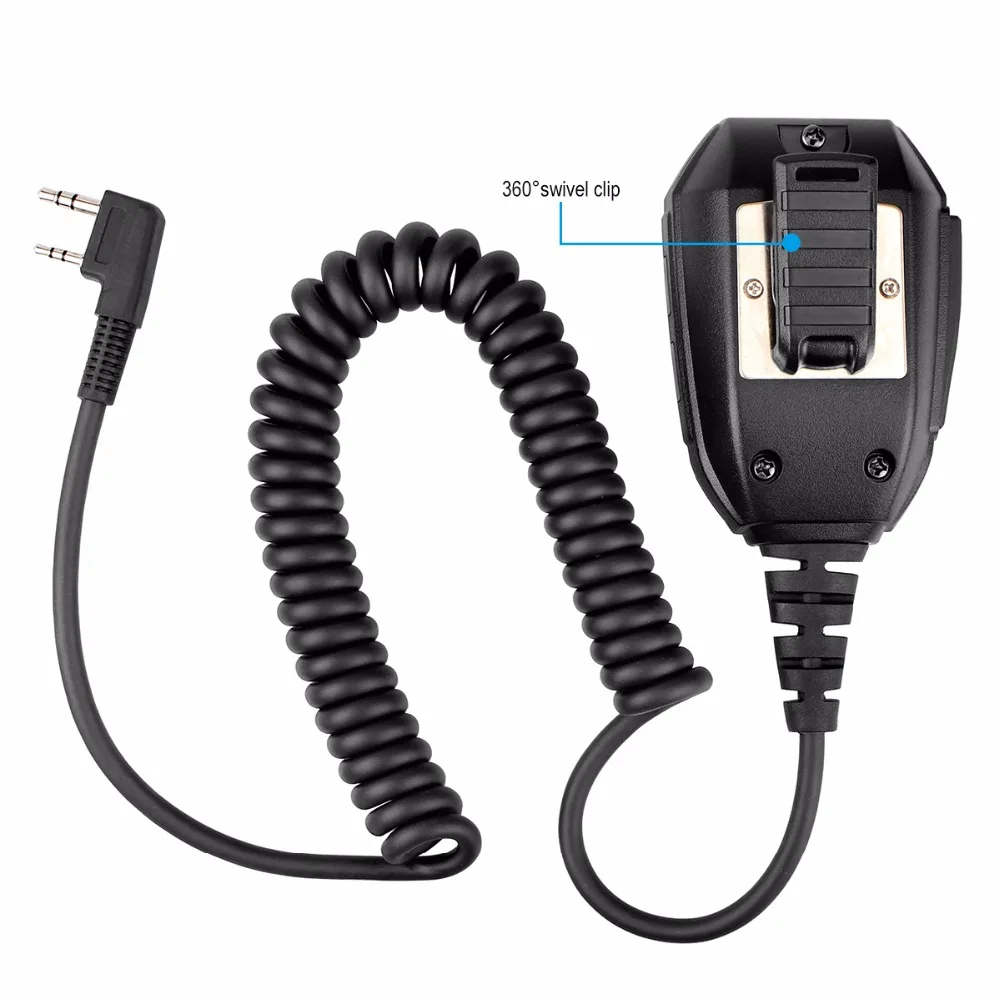 Retevis RS-113 Handy Speaker Microphone 2000D Kevlar Cable PTT For Kenwood Baofeng UV5R UV82 H777 RT22 RT3 RT5R Walkie Talkie