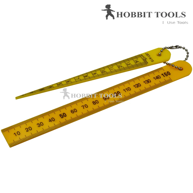 2Pieces/Set Japanese PMMA Taper Gauge 1-15mm Toper Weld Gauge ruler with Straight Scale Inspection Kegelmessgerat