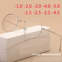 Diopter SPH 0 -0.5 -1 -1.5 -2 -2.5 -3 -3.5 -4 -4.5 -5 -5.5 -6 Metal Small Frame Myopia Prescription Optical Glasses