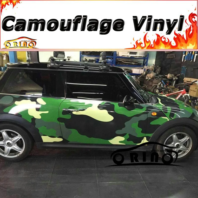 

Car Styling Army Green Vinyl Film AIR Bubble Free ORINO Camouflage Vehicle Motorcycle Car Wrap Sticker Decal Green Wrapping