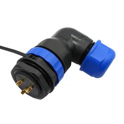 SP28 waterproof IP68 cable connector 2 pin 3/4/5/6/7/8/9/10/12/14/16/19/22/24/26Pin angle connectors 90 degree elbow