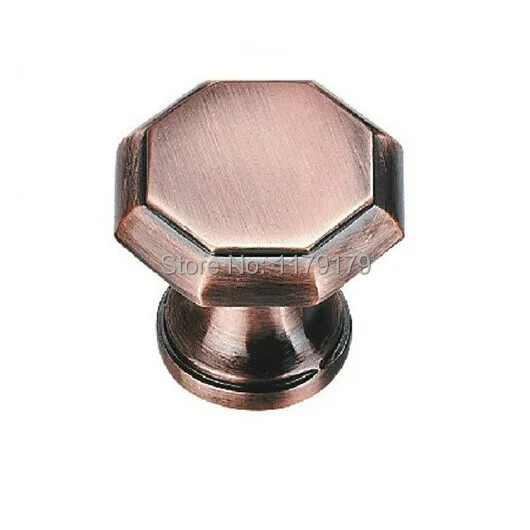 

27mm vintage drawer knobs red Bronze kitchen cabinet pull knob antiquecopper dresser cupboard furniture handles pulls knobs