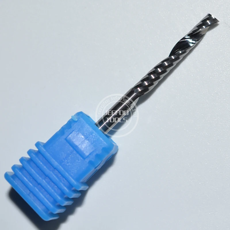 3.175*22 Solid Carbide Single Flute Sprial Bitwith Germany K55/CNC Router Bits With Nice Effect Cutting A Series