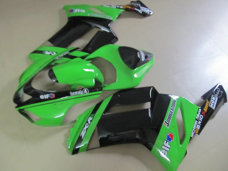 High quality plastic Fairing kit for Kawasaki ZX 6R 2007 2008 bodywork NINJA zx6r 07 08 green black ABS fairings set GH17