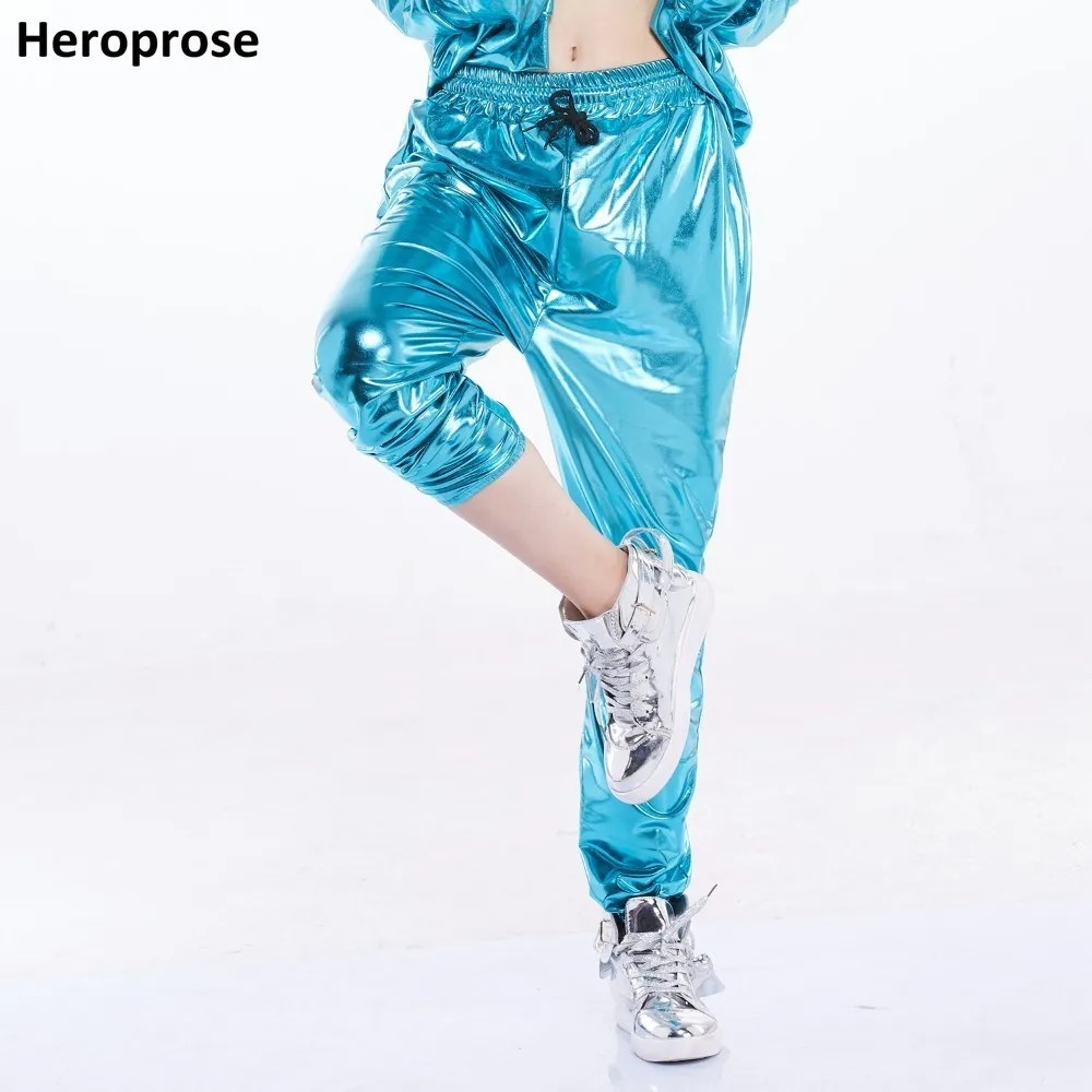 

Heroprose New Fashion Trouser For Women Stage Dance Club Street Wear Wide Leg Loose Long Bloomers Sky Blue Hip Hop Harem Pants