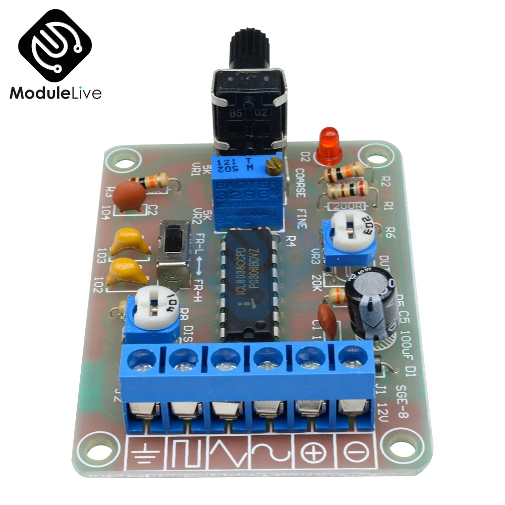 ICL8038 Monolithic Function Signal Generator Module Sine Square Triangle Welded