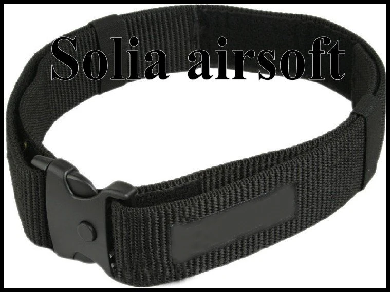 

Tactical Belt Wide Nylon Sport Combat Training Soldier Waistband Military Belts Black