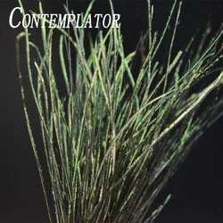 CONTEMPLATOR 1 tas Pauw Herl vliegbindset veren voor nimfen/nat lokken 10-18 cm olijf groene pauw draad nasynchronisatie kunstaas