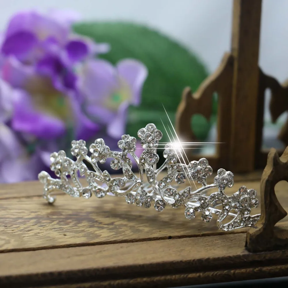 2021 New Wedding Bridal Crystal Flower Hairpin Hair Fashion Diamante Comb Hair Clips For Women DIY Jewelry Accessories Wholesale