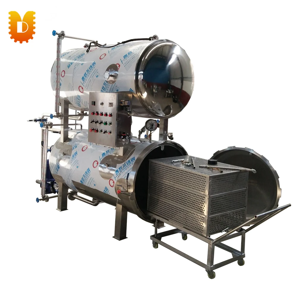 100kg/time Double-Deck Canned Meat Drink Autoclave Electricity Sterilization/Fruit Vegetable Sterilizer