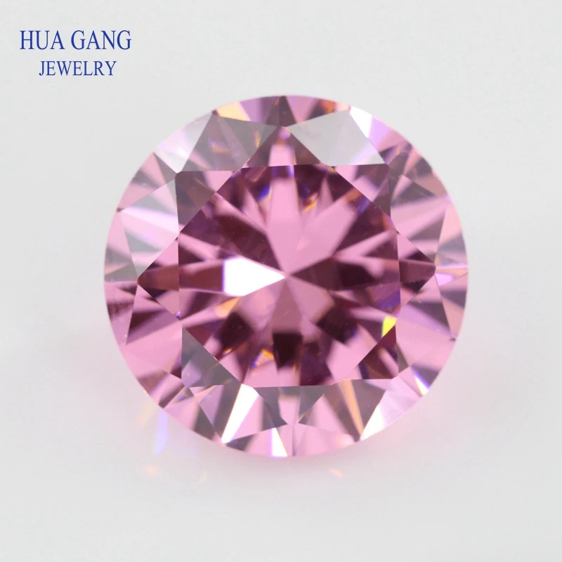 Pink 11~20mm Cubic Zirconia Round Shape 5A Brilliant Cut Loose CZ Stone Synthetic Gems Used for jewelry making