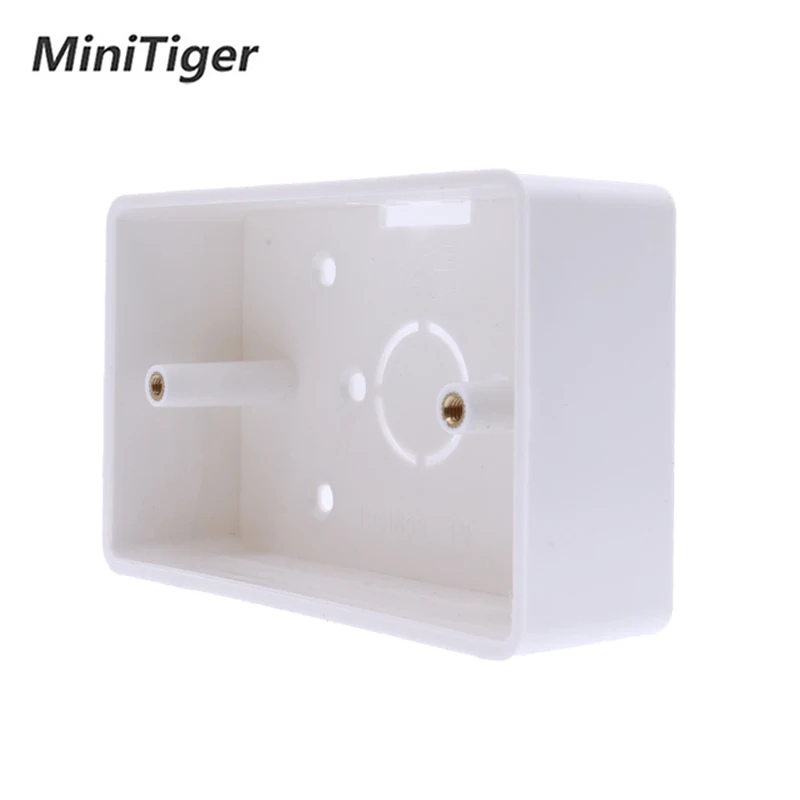 Minitiger External Mounting Box 117mm*72mm*33mm for 118*72mm Touch Switch and USB Socket For Any Position of Wall Surface