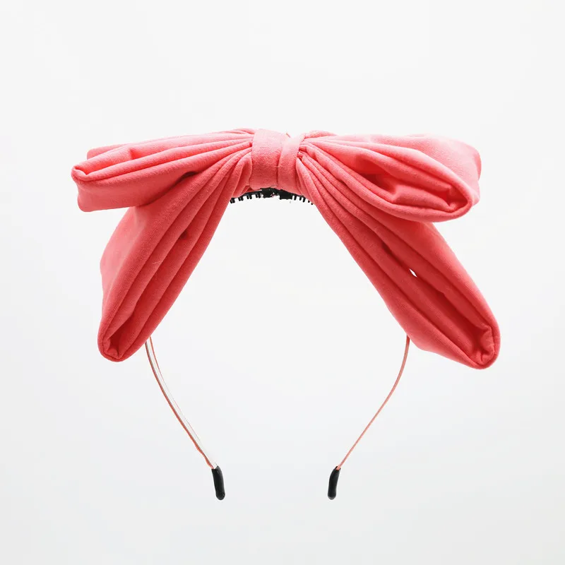 

NEW summer jersey cotton large bows two layor bow hairband girls headband hair accessories