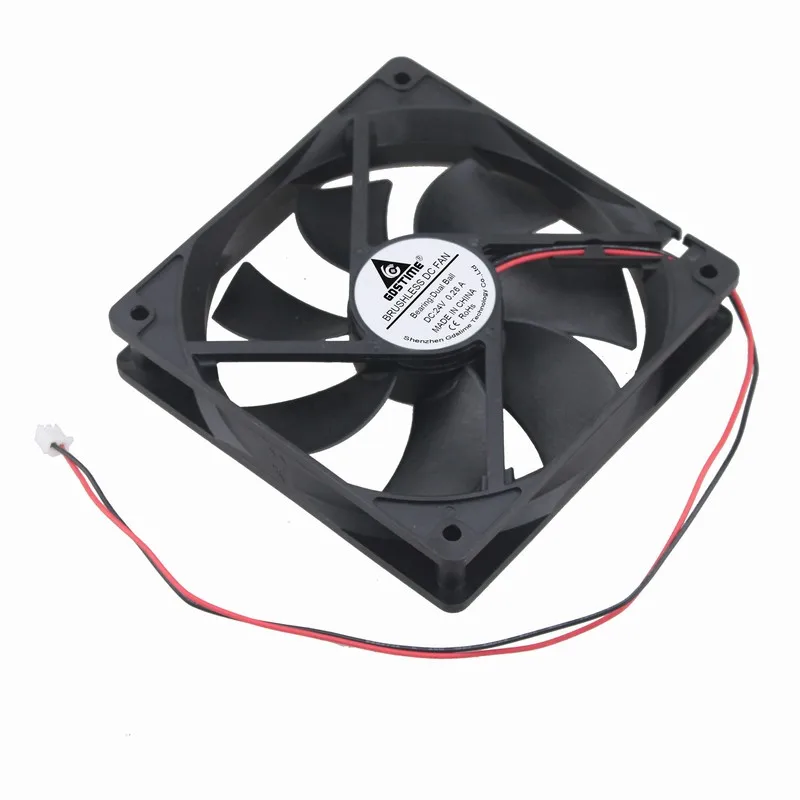 2 Pcs Gdstime DC 24V Dual Ball PC Cooling Fan 120mm x 25mm Brushless Cooler 120*120mm 300RPM High Speed 0.26A 12025B 2Pin