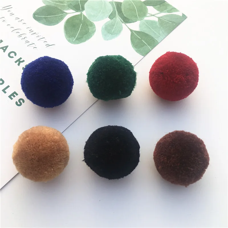 8pcs/lot 40mm Large Pompom Fur Balls For Kids DIY Scrapbooking Wedding Home Decoration Plush Pompoms Ball Flowers Crafts