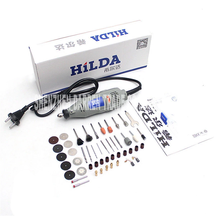 HLD-180W-B البسيطة الحفر 220V 180W يموت طاحونة متغير سرعة الروتاري أداة مع قبضة مرفق و مرنة رمح وكماليات