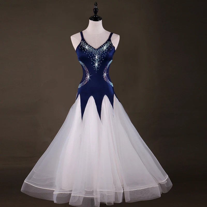 

2019 New Costume Sale Ballroom Dance Skirts Newest Design Woman Modern Waltz Tango Dress/standard Competition Dress MQ038