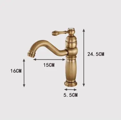 Bathroom faucet antique Single Handle Bathroom Sink Mixer Faucet Antique bronze high quality Hot and Cold Water tap